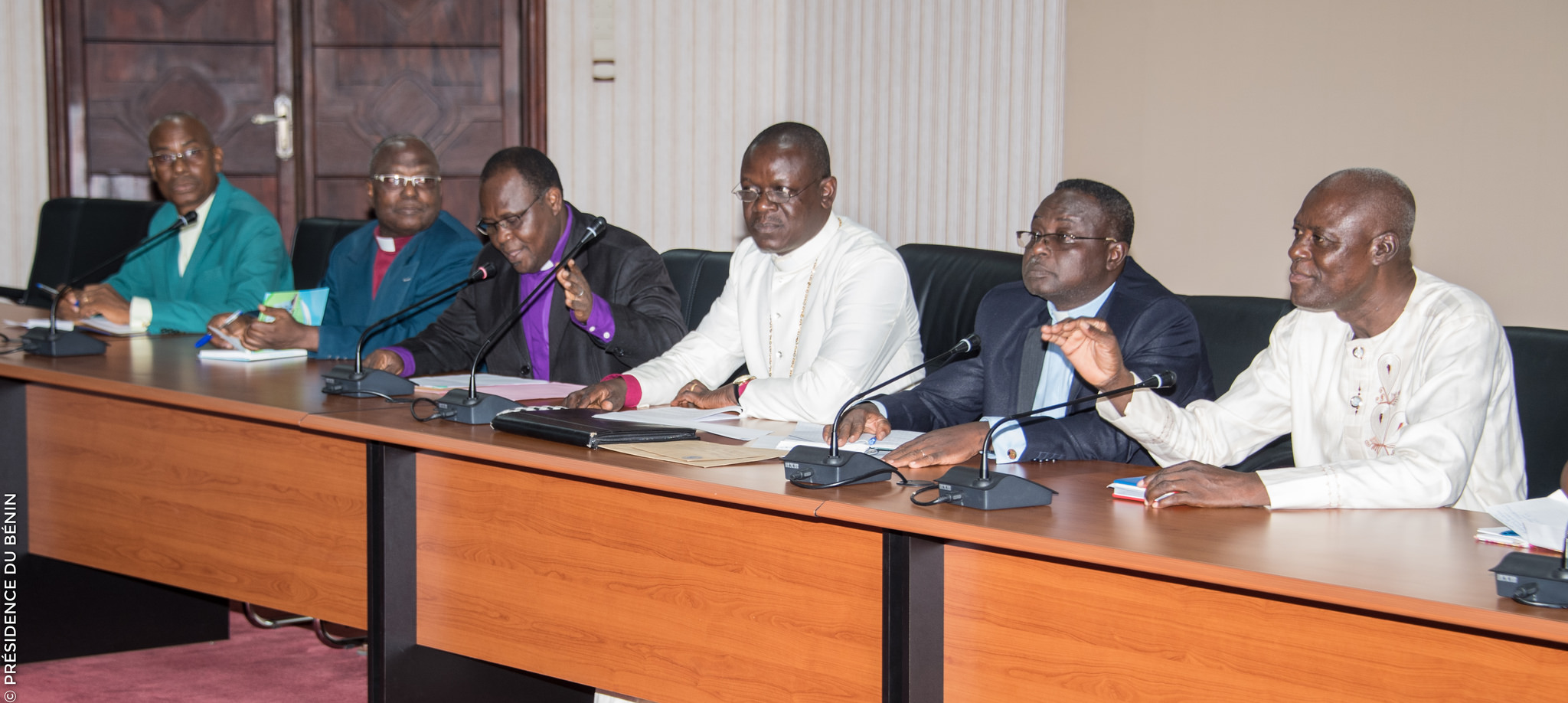 Les membres de l’Eglise Protestante Méthodiste du Bénin lors de la rencontre avec président Patrice TALON / Photo : PRÉSIDENCE DU BÉNIN