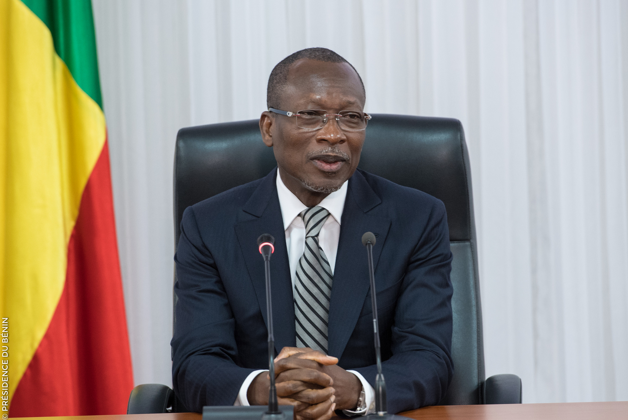 Le président Patrice Talon lors de la rencontre avec la délégation de l’Union islamique du Bénin | Photo : PRESIDENCE DU BENIN
