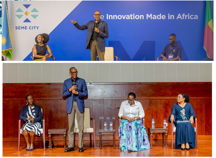 Les quatre startups encouragées par Paul Kagame lors du lancement des « Sèmè City Stories » à Cotonou